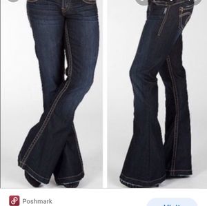 Vintage Silver Camden Rose Bell flared jeans